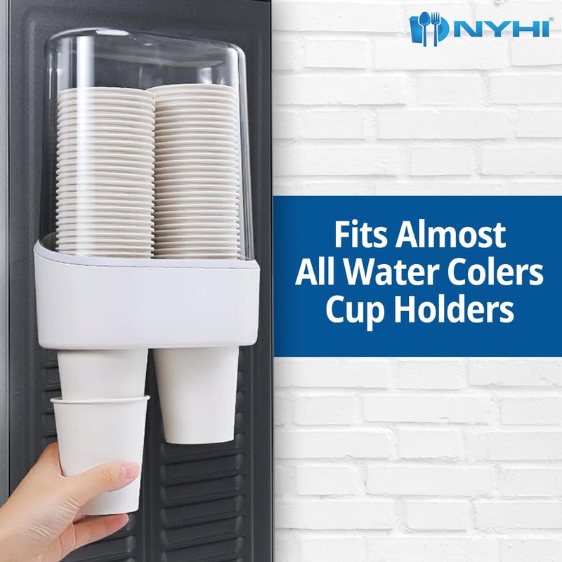 NYHI 300-Pack 8 oz White Disposable Paper Cups for Hot & Cold Drinks - Coffee, Tea, Water - Leak-Proof for Parties & Offices - Image 3